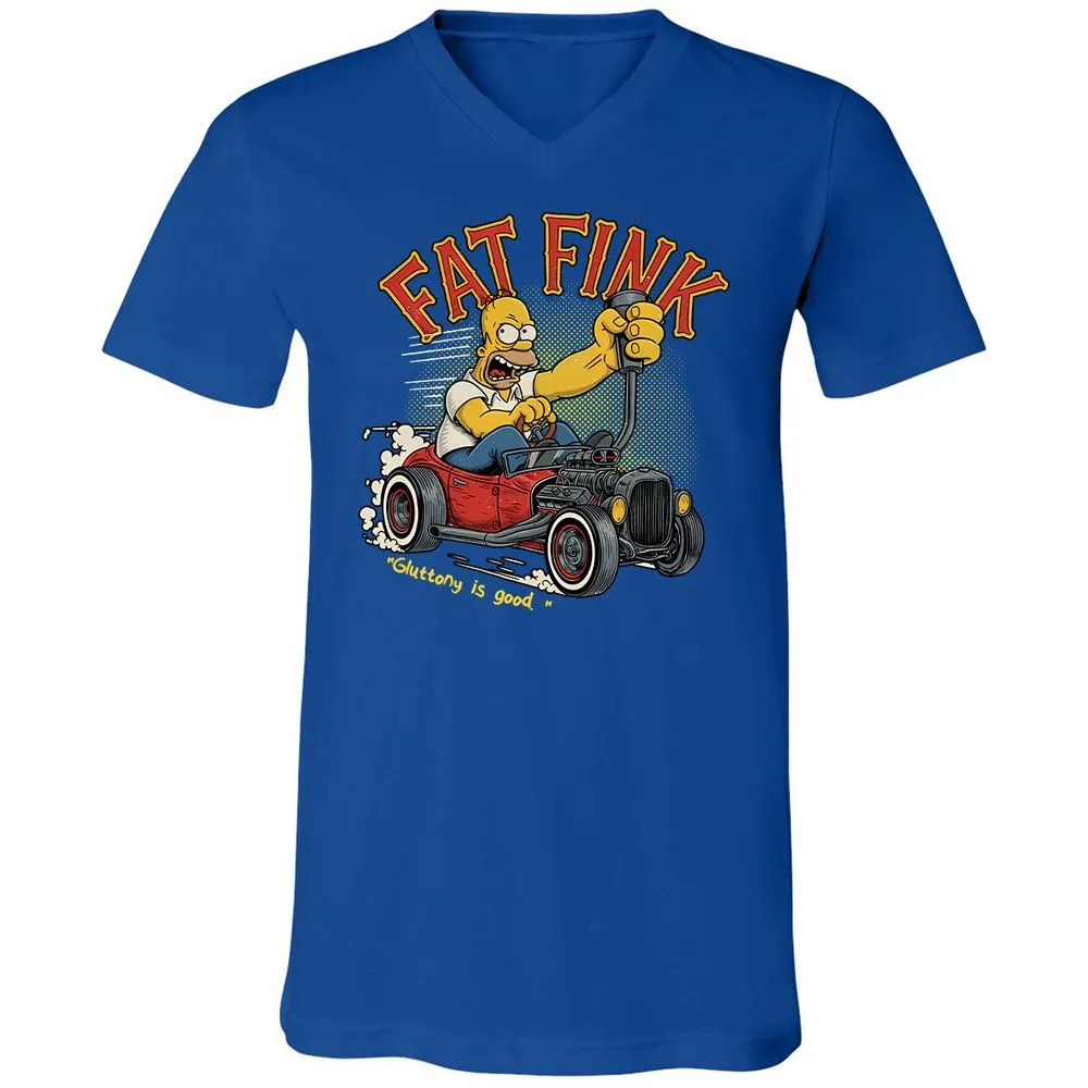 Unisex V-Neck T-Shirt - 6KG9UAWK - True Royal - 4