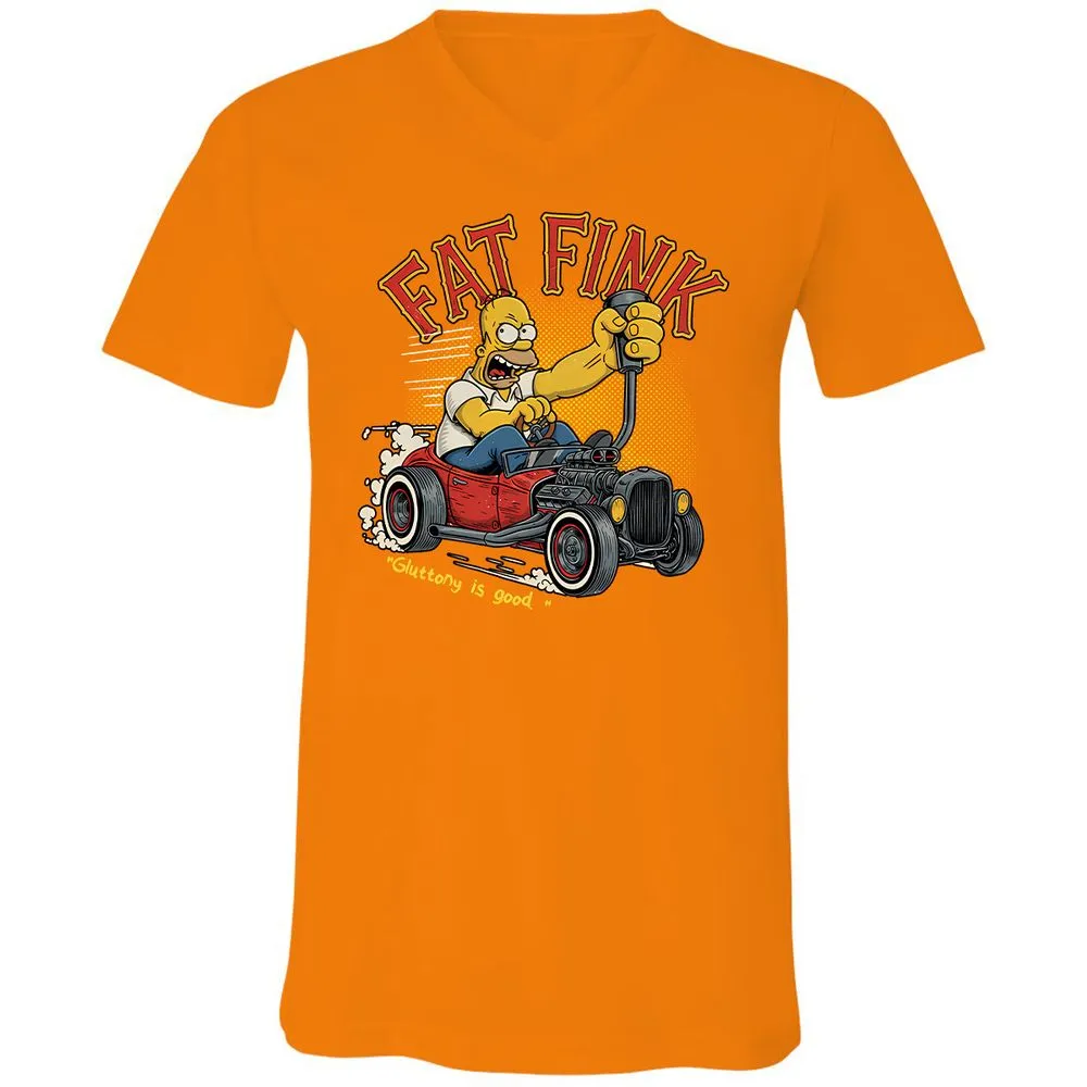 Unisex V-Neck T-Shirt - 6KG9UAWK - Orange - 11
