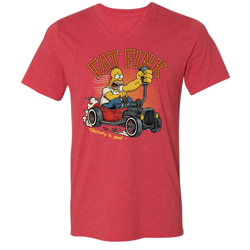 Unisex V-Neck T-Shirt - 6KG9UAWK - Heather Red - 16