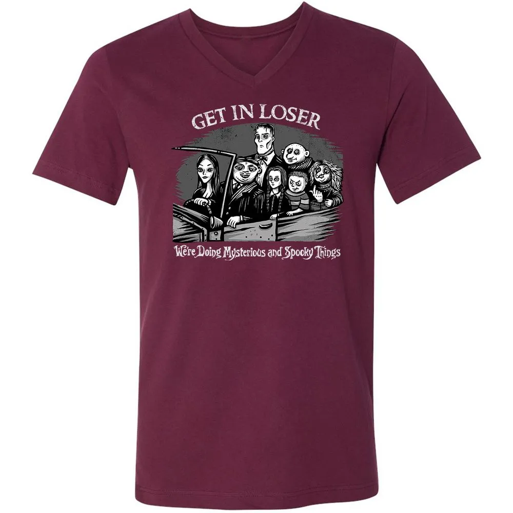Unisex V-Neck T-Shirt - PXN9VXGB - Maroon - 6