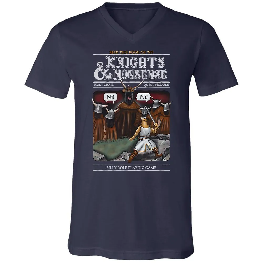 Unisex V-Neck T-Shirt - XCVTKFVU - Navy - 2