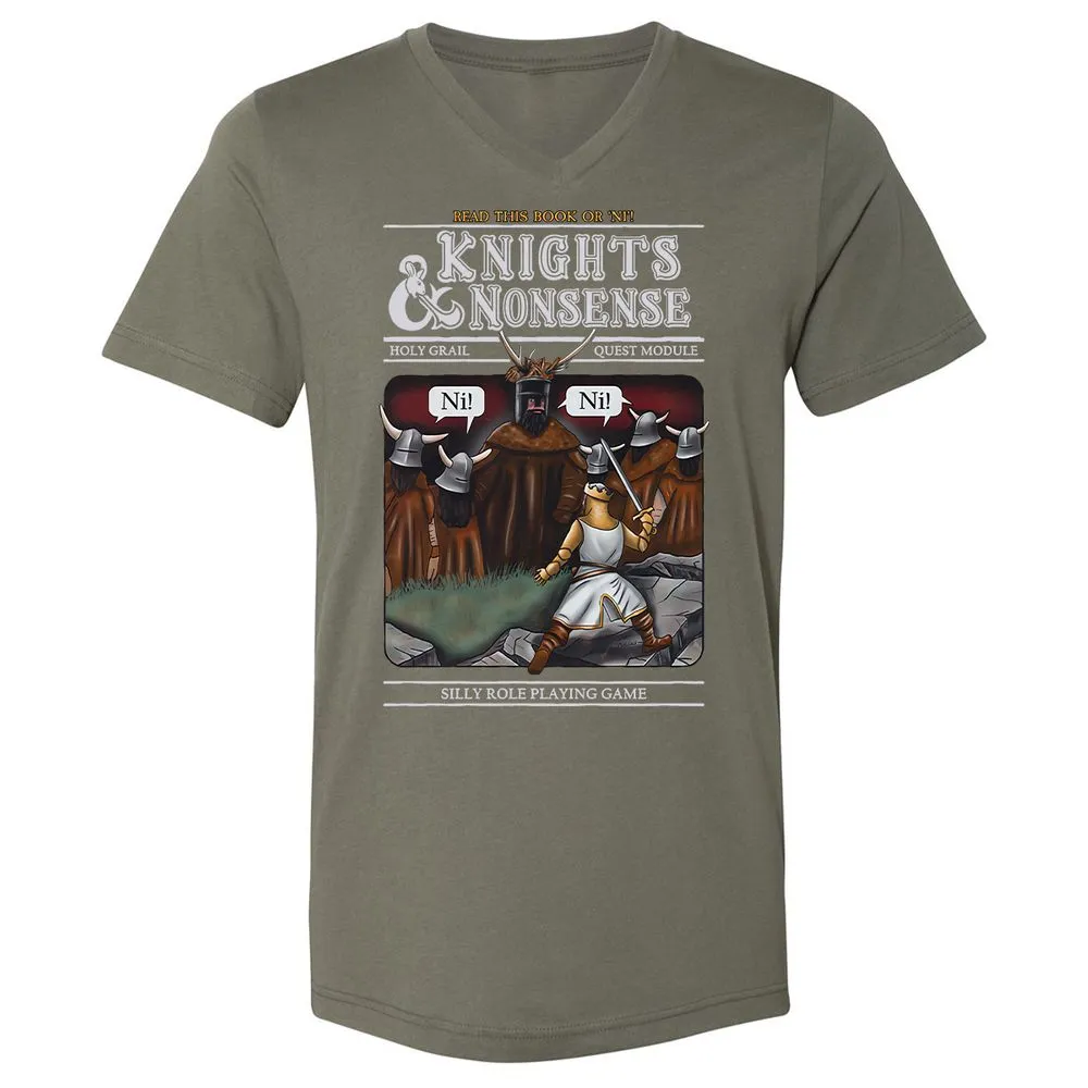 Unisex V-Neck T-Shirt - XCVTKFVU - Military Green - 10