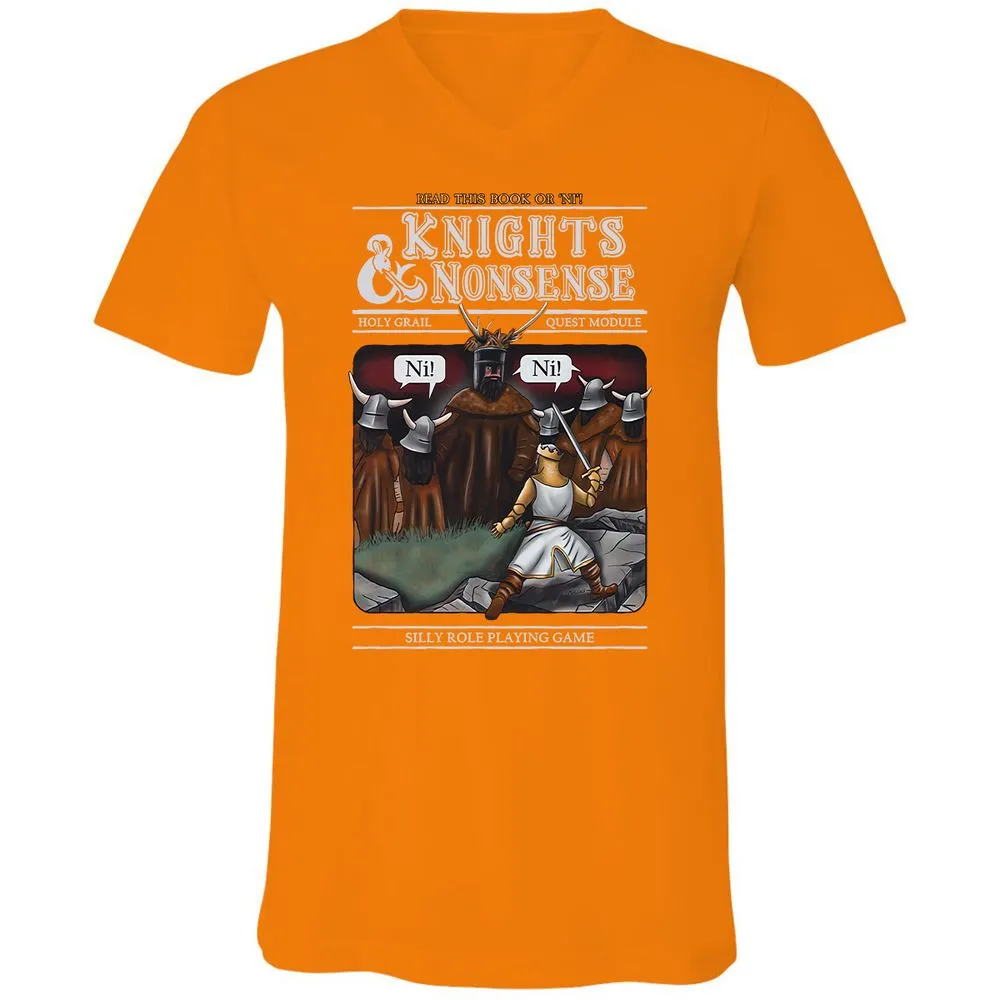 Unisex V-Neck T-Shirt - XCVTKFVU - Orange - 11