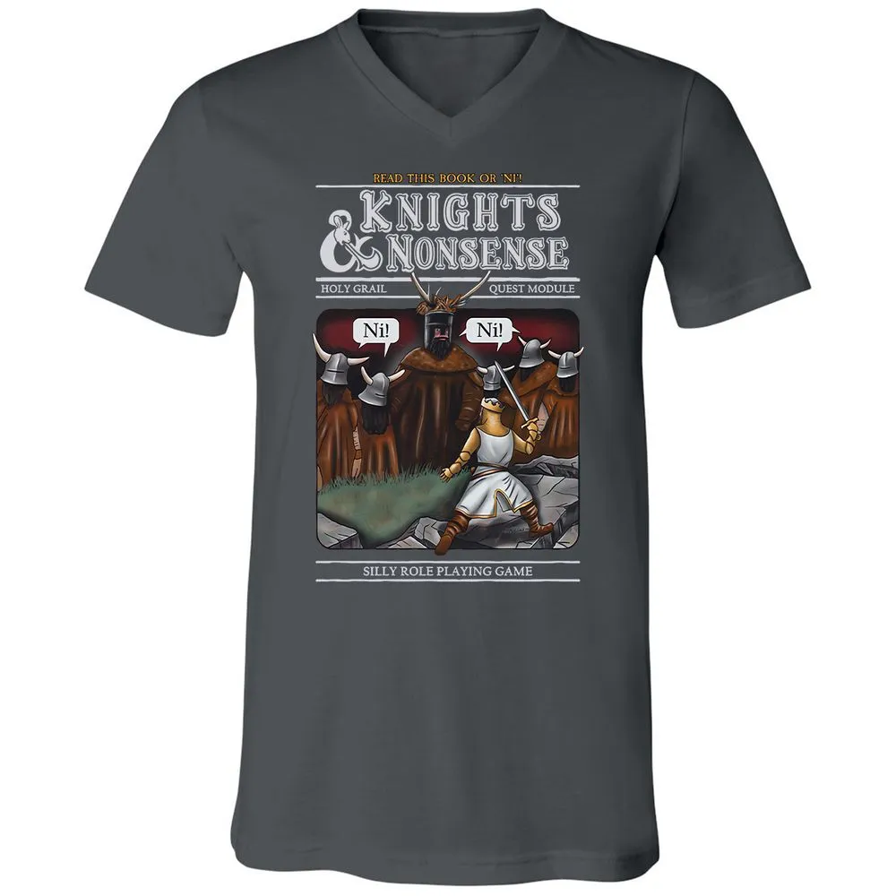 Unisex V-Neck T-Shirt - XCVTKFVU - Asphalt - 12