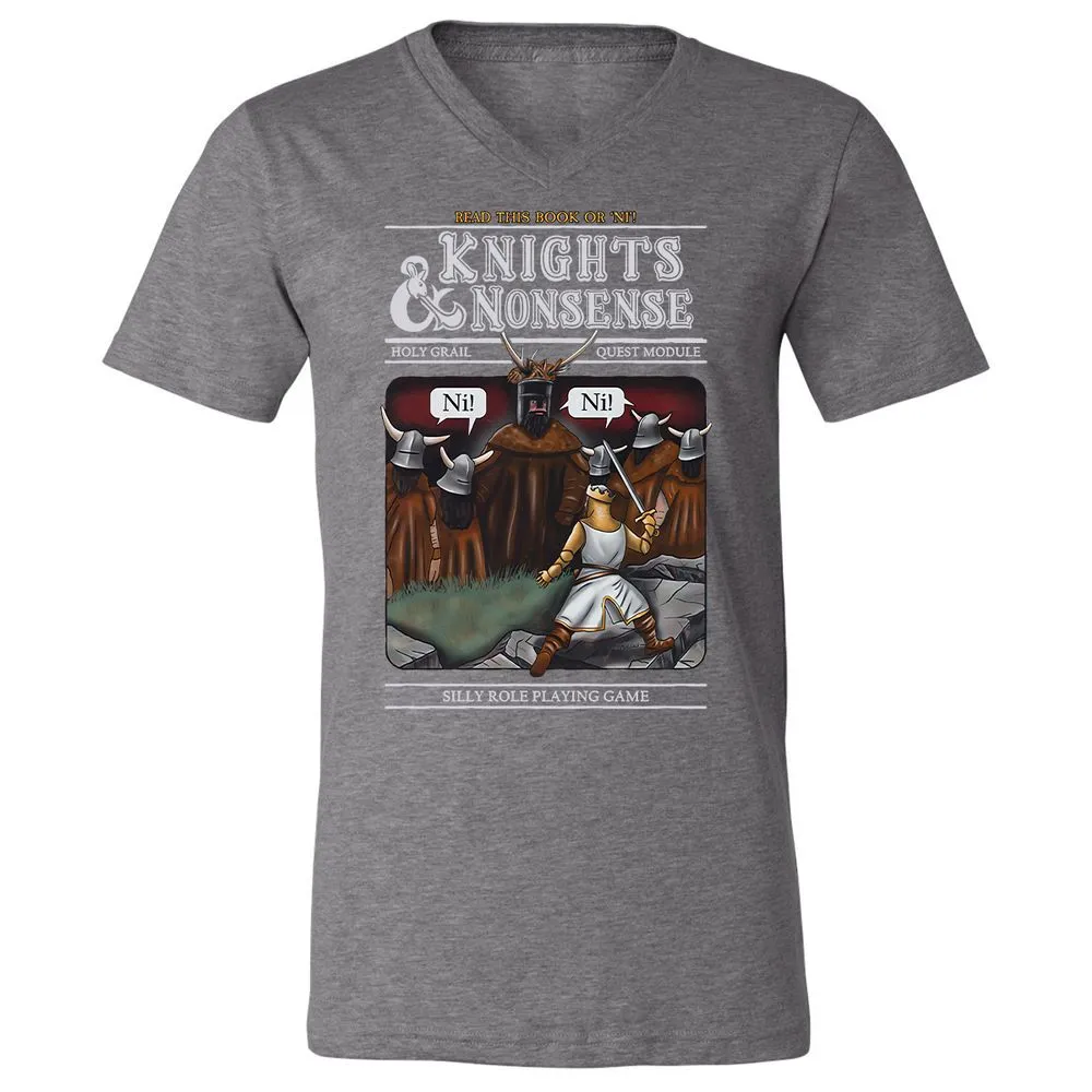 Unisex V-Neck T-Shirt - XCVTKFVU - Deep Heather - 13