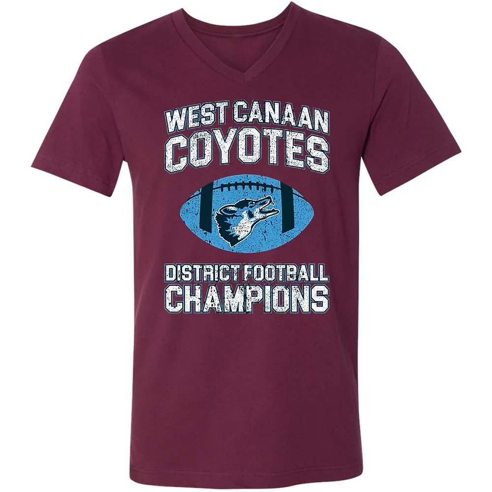 Unisex V-Neck T-Shirt - KNYWSK2B - Maroon - 6