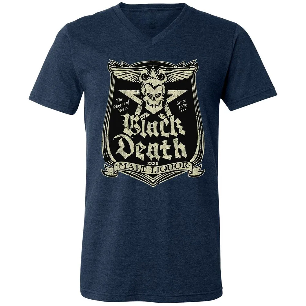 Unisex V-Neck T-Shirt - AU4JNCBE - Heather Navy - 15