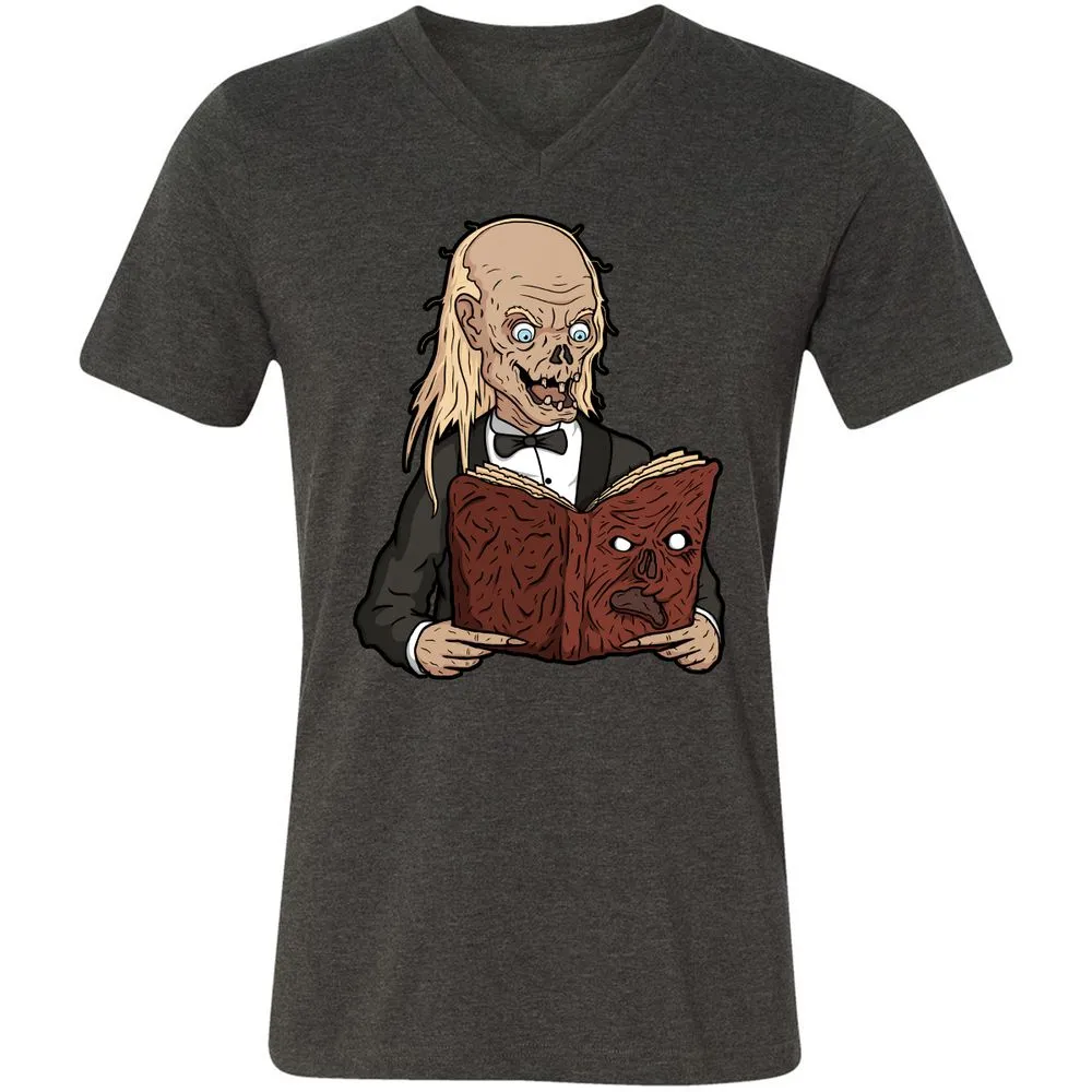Unisex V-Neck T-Shirt - 4PMVS3YU - Dark Grey Heather - 8