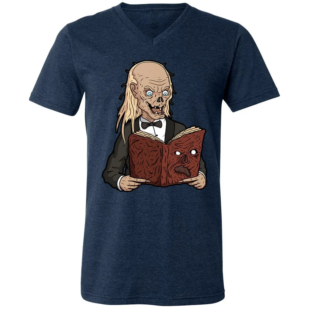 Unisex V-Neck T-Shirt - 4PMVS3YU - Heather Navy - 15