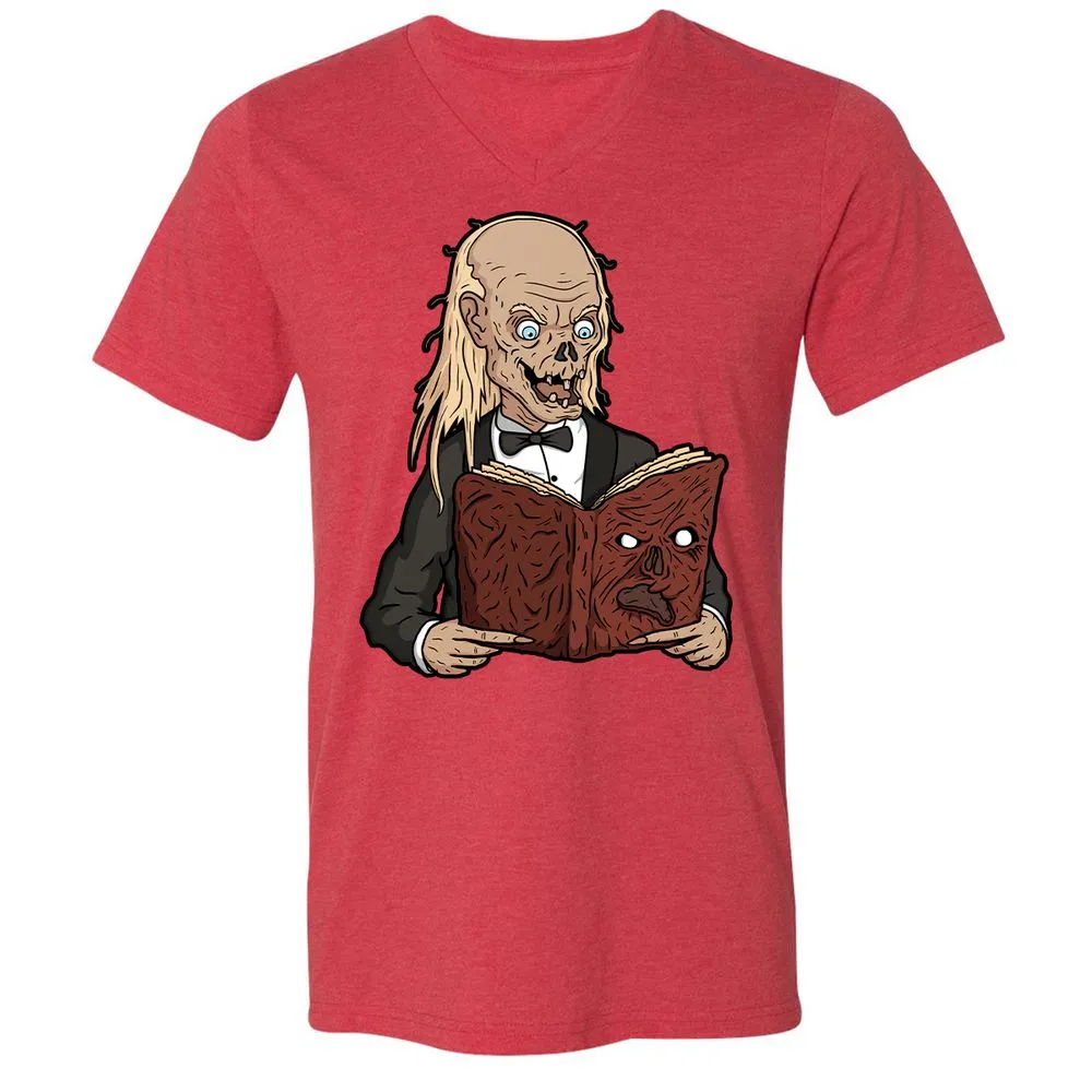 Unisex V-Neck T-Shirt - 4PMVS3YU - Heather Red - 16