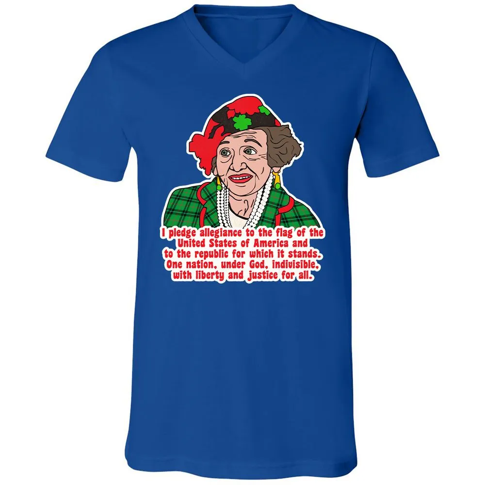 Unisex V-Neck T-Shirt - 1UBJXAMS - True Royal - 4