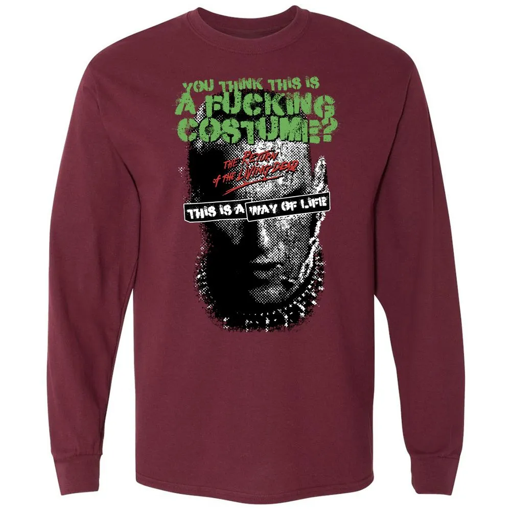 Long Sleeve T-Shirt - HNT5DLNT - Maroon - 11