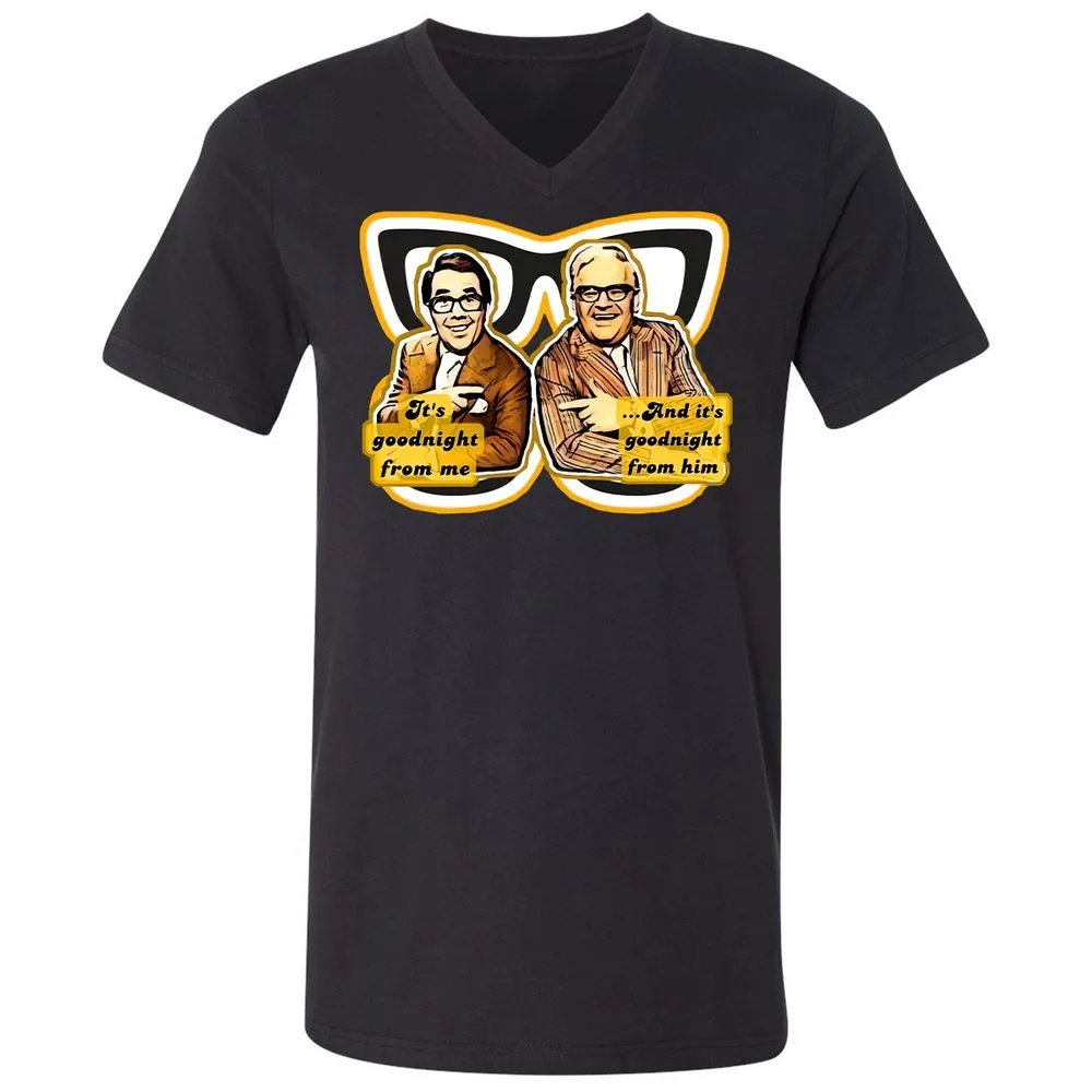 Unisex V-Neck T-Shirt - RTQX299C - Black - 16