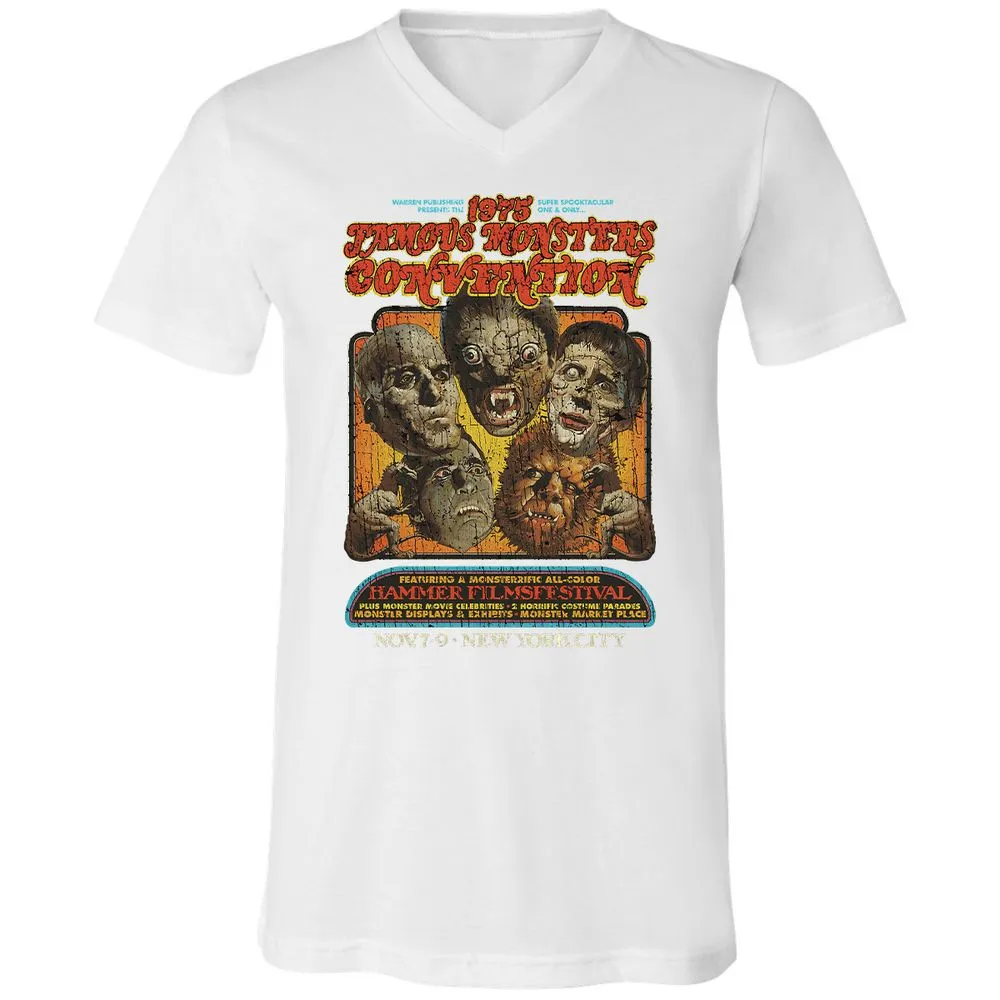 Unisex V-Neck T-Shirt - FBE9EYXH - White - 5