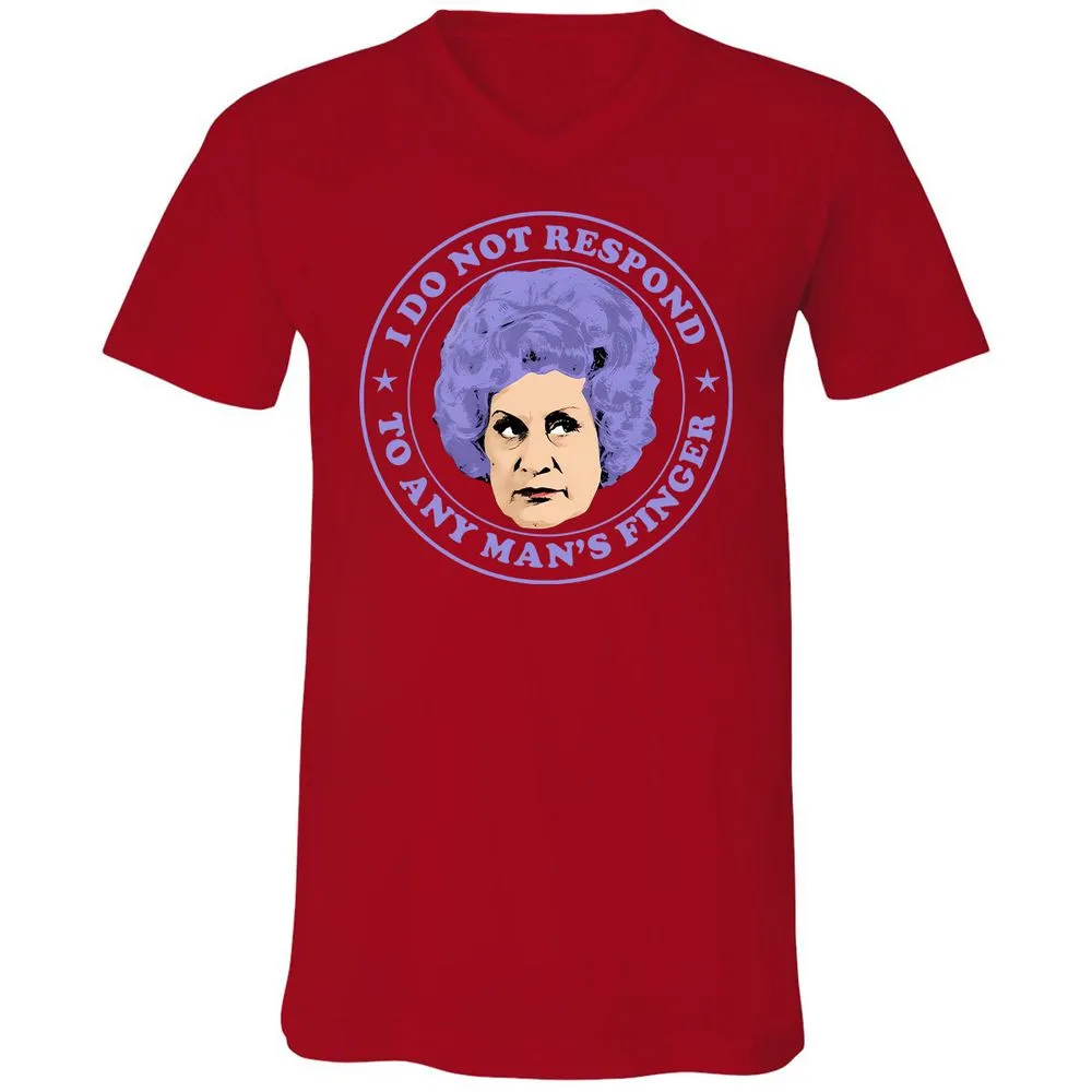 Unisex V-Neck T-Shirt - QJ1TWGS5 - Red - 3