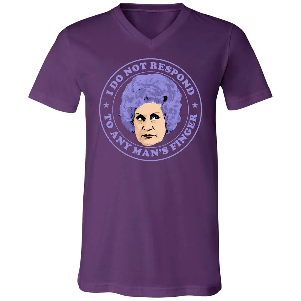 Unisex V-Neck T-Shirt - QJ1TWGS5 - Team Purple - 9