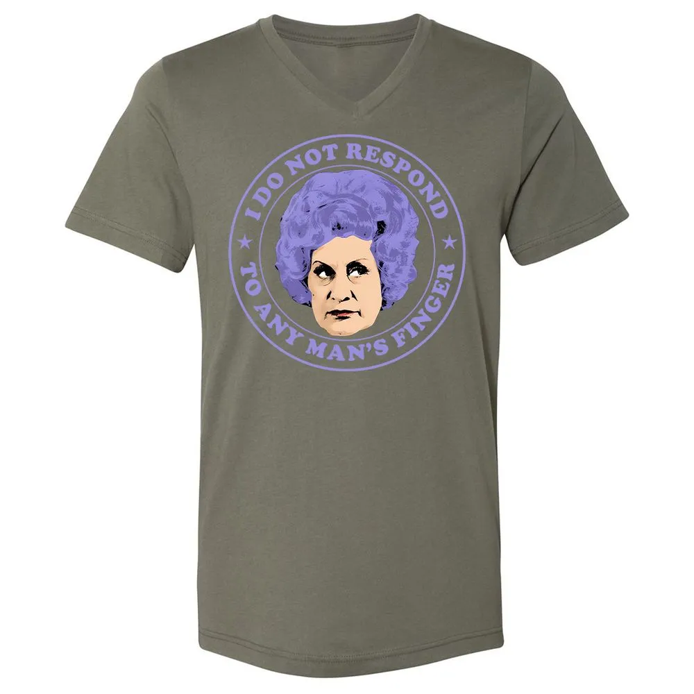 Unisex V-Neck T-Shirt - QJ1TWGS5 - Military Green - 10