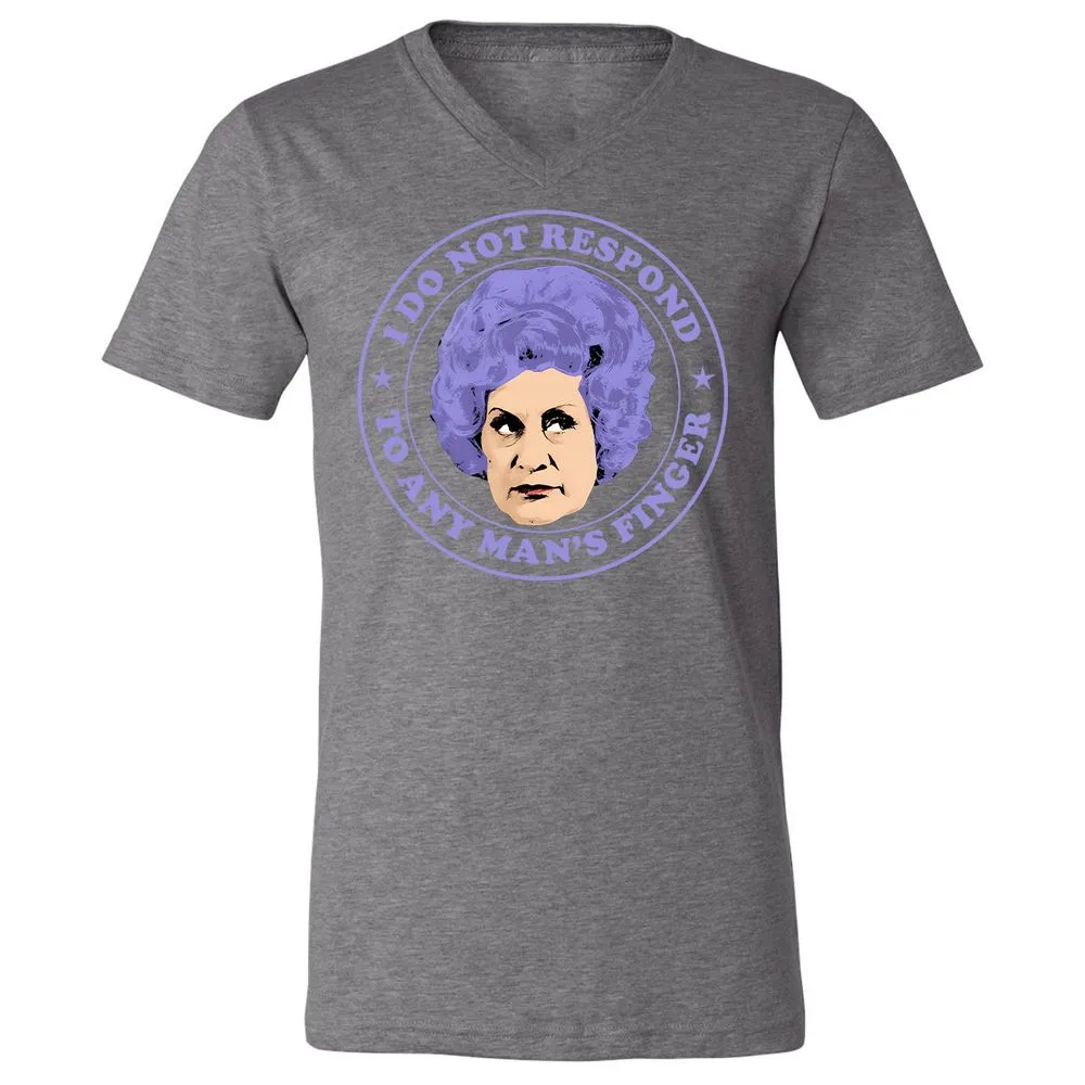 Unisex V-Neck T-Shirt - QJ1TWGS5 - Deep Heather - 13