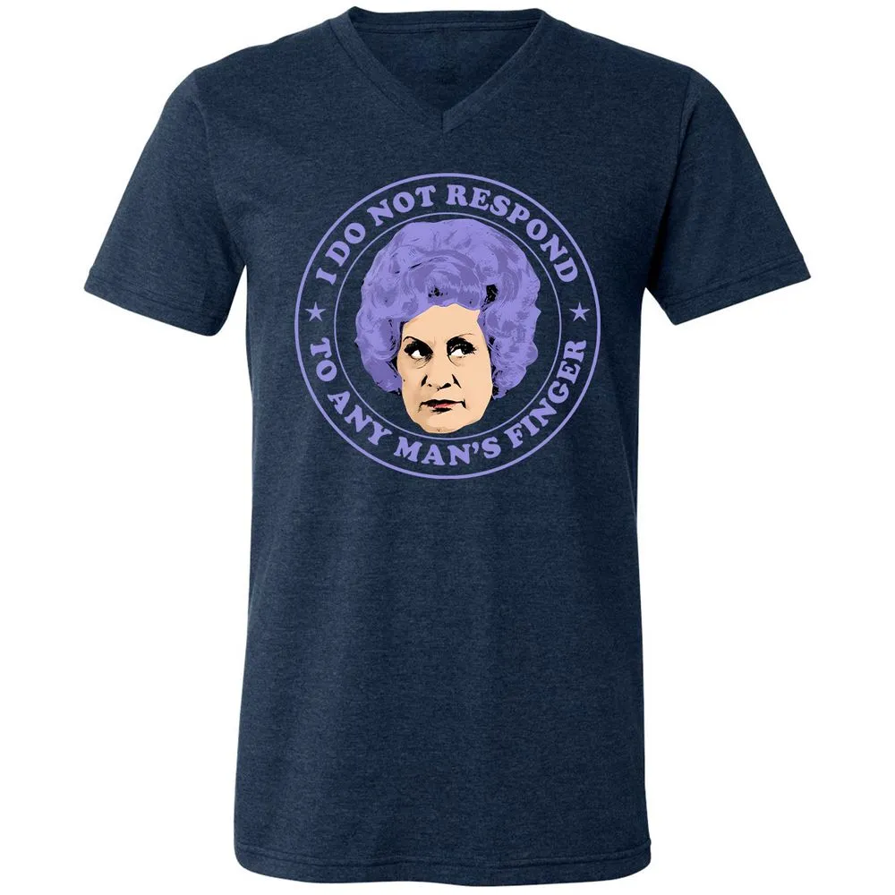 Unisex V-Neck T-Shirt - QJ1TWGS5 - Heather Navy - 15