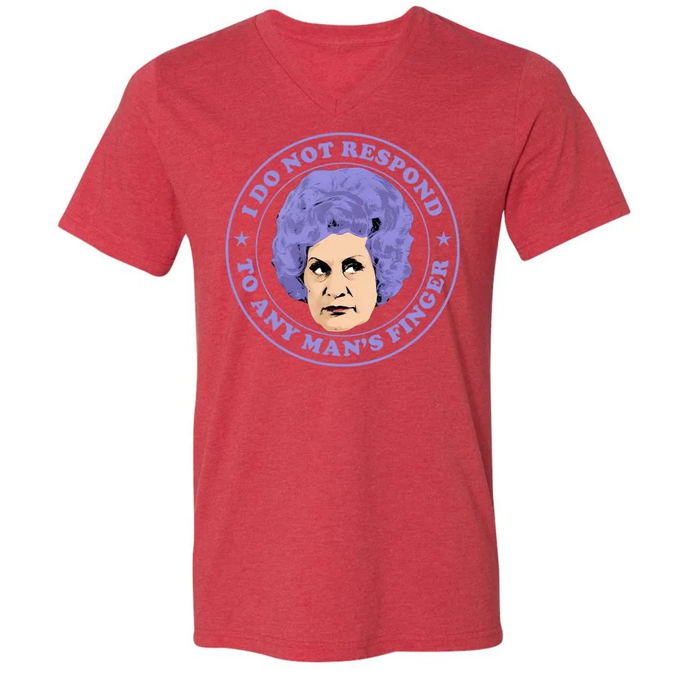 Unisex V-Neck T-Shirt - QJ1TWGS5 - Heather Red - 16