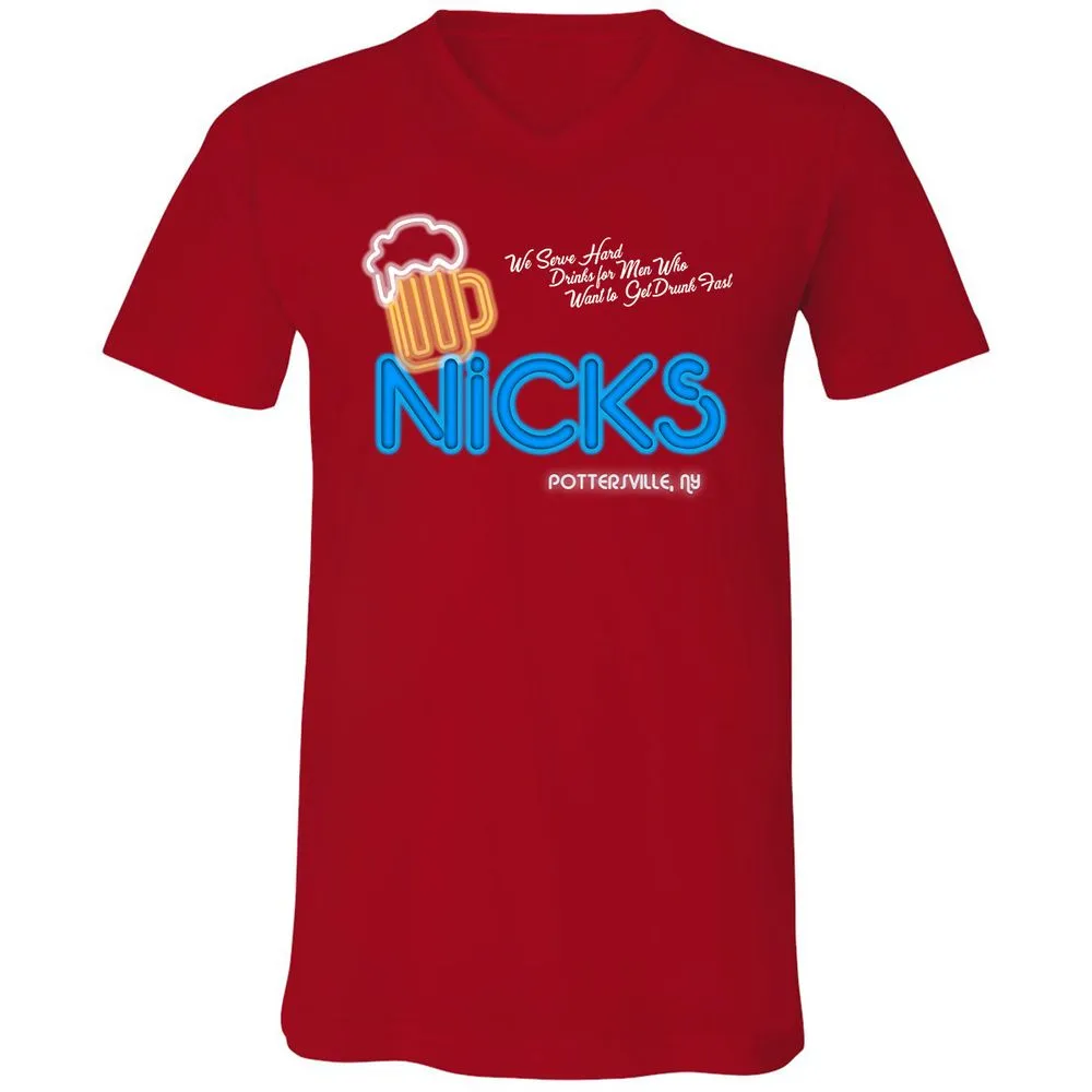 Unisex V-Neck T-Shirt - 6QKXNHTC - Red - 3