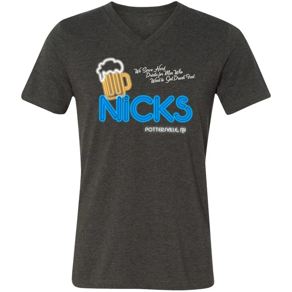 Unisex V-Neck T-Shirt - 6QKXNHTC - Dark Grey Heather - 8