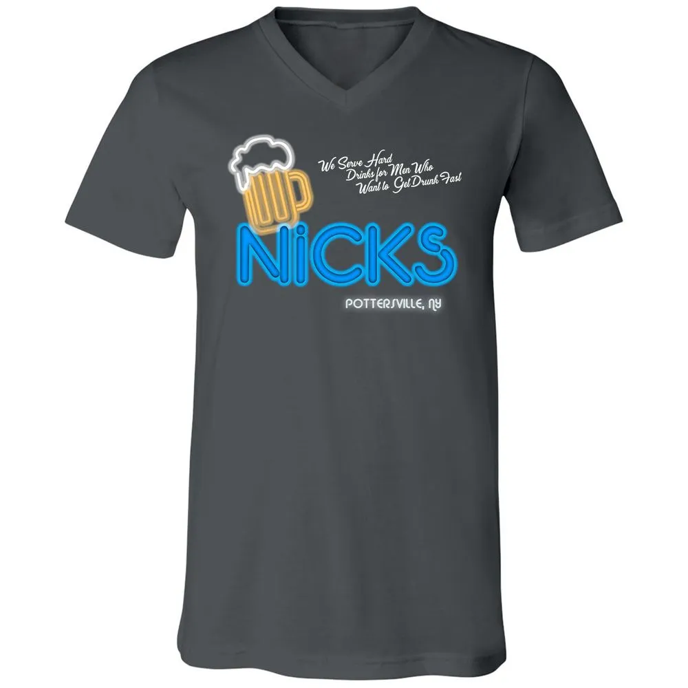 Unisex V-Neck T-Shirt - 6QKXNHTC - Asphalt - 12