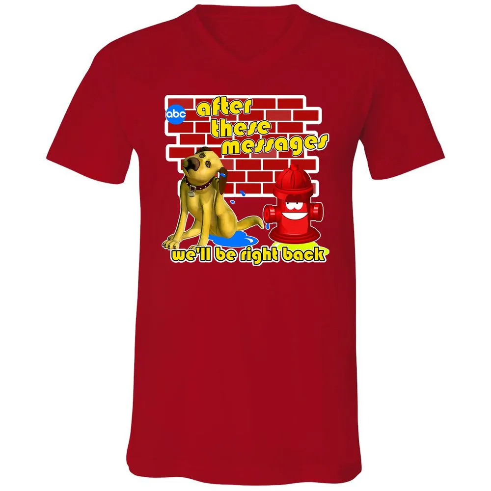 Unisex V-Neck T-Shirt - VHMJPGAW - Red - 3
