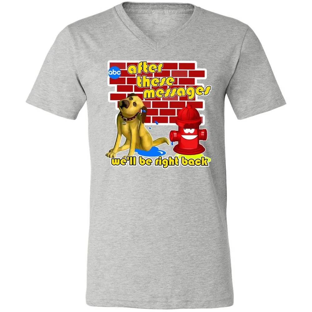 Unisex V-Neck T-Shirt - VHMJPGAW - Athletic Heather - 7