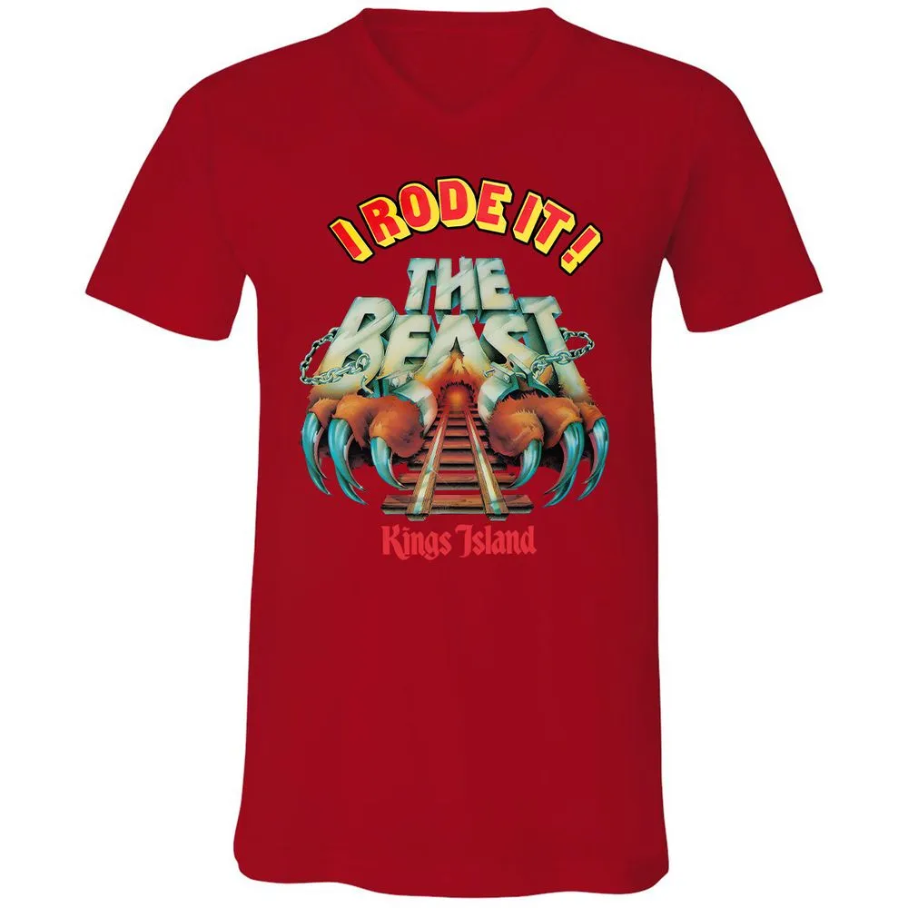 Unisex V-Neck T-Shirt - MYSFGKZG - Red - 3