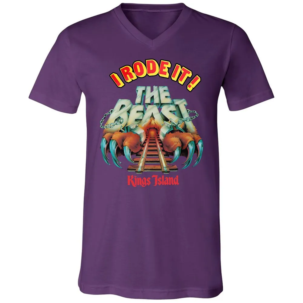 Unisex V-Neck T-Shirt - MYSFGKZG - Team Purple - 9