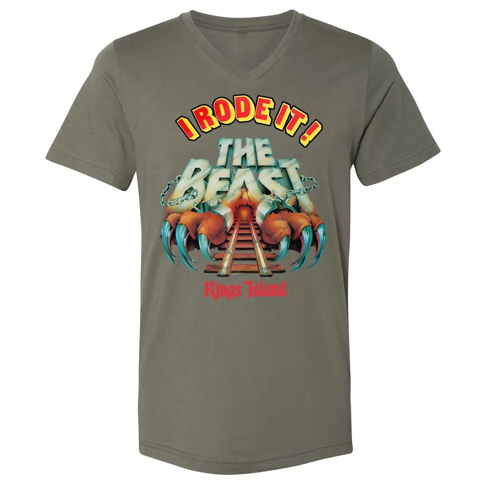 Unisex V-Neck T-Shirt - MYSFGKZG - Military Green - 10