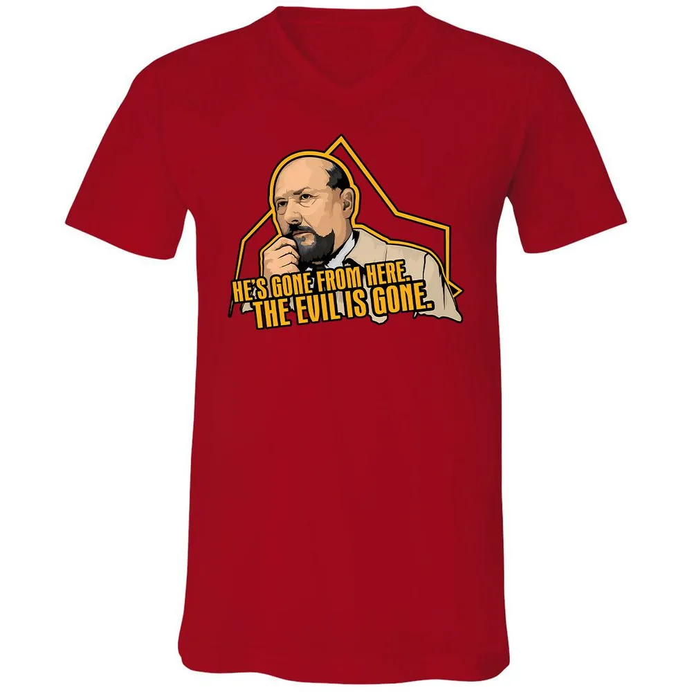 Unisex V-Neck T-Shirt - NWCRCUKM - Red - 3