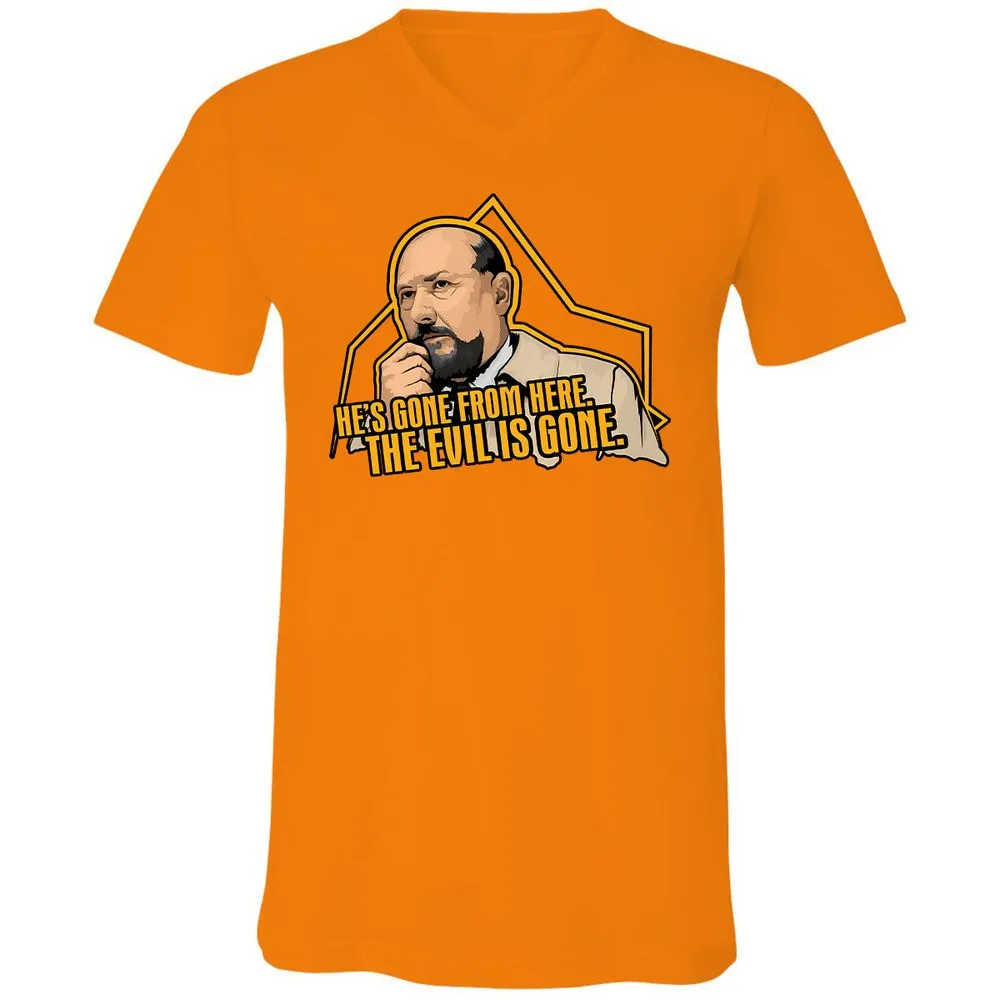 Unisex V-Neck T-Shirt - NWCRCUKM - Orange - 11
