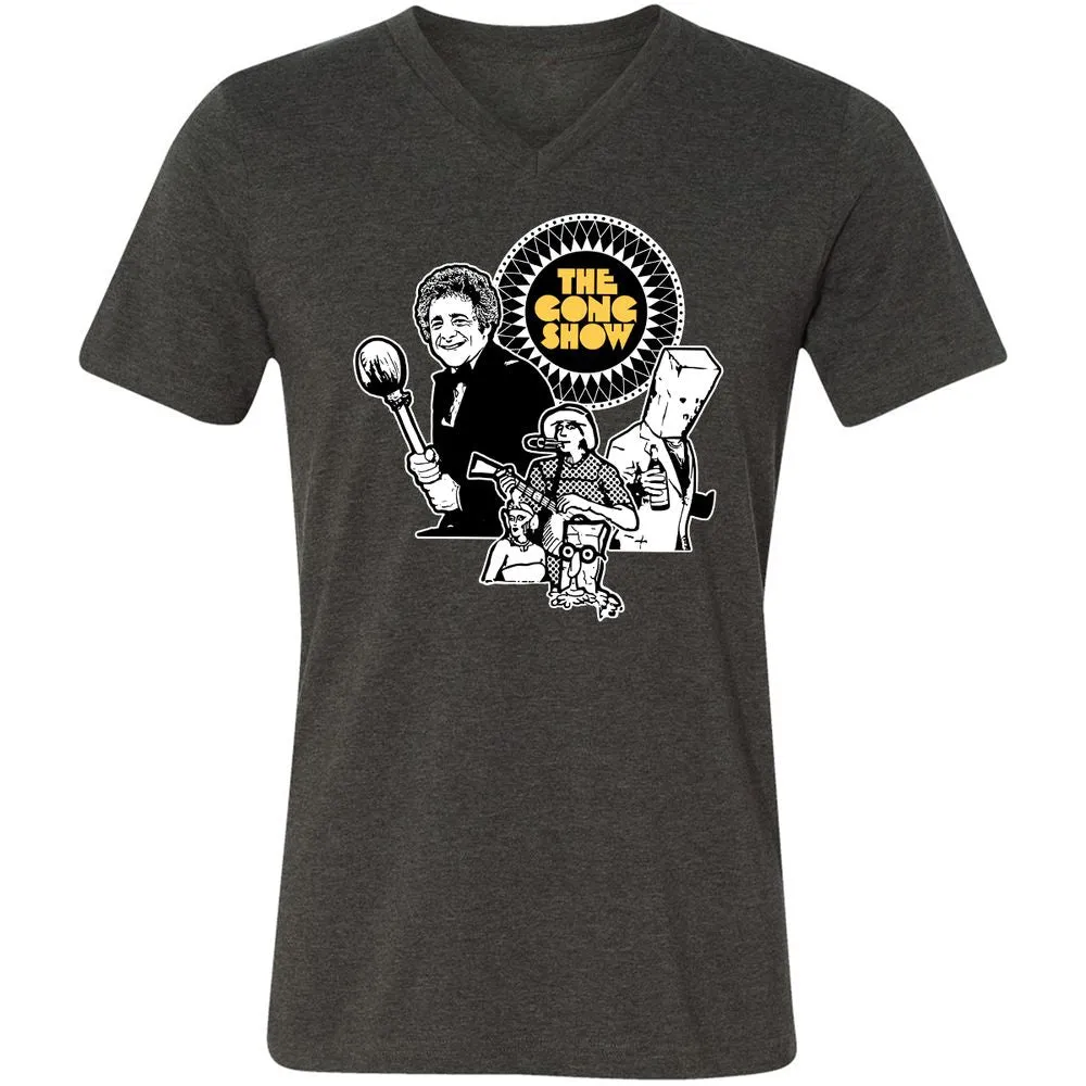 Unisex V-Neck T-Shirt - 5MAGVYSR - Dark Grey Heather - 8