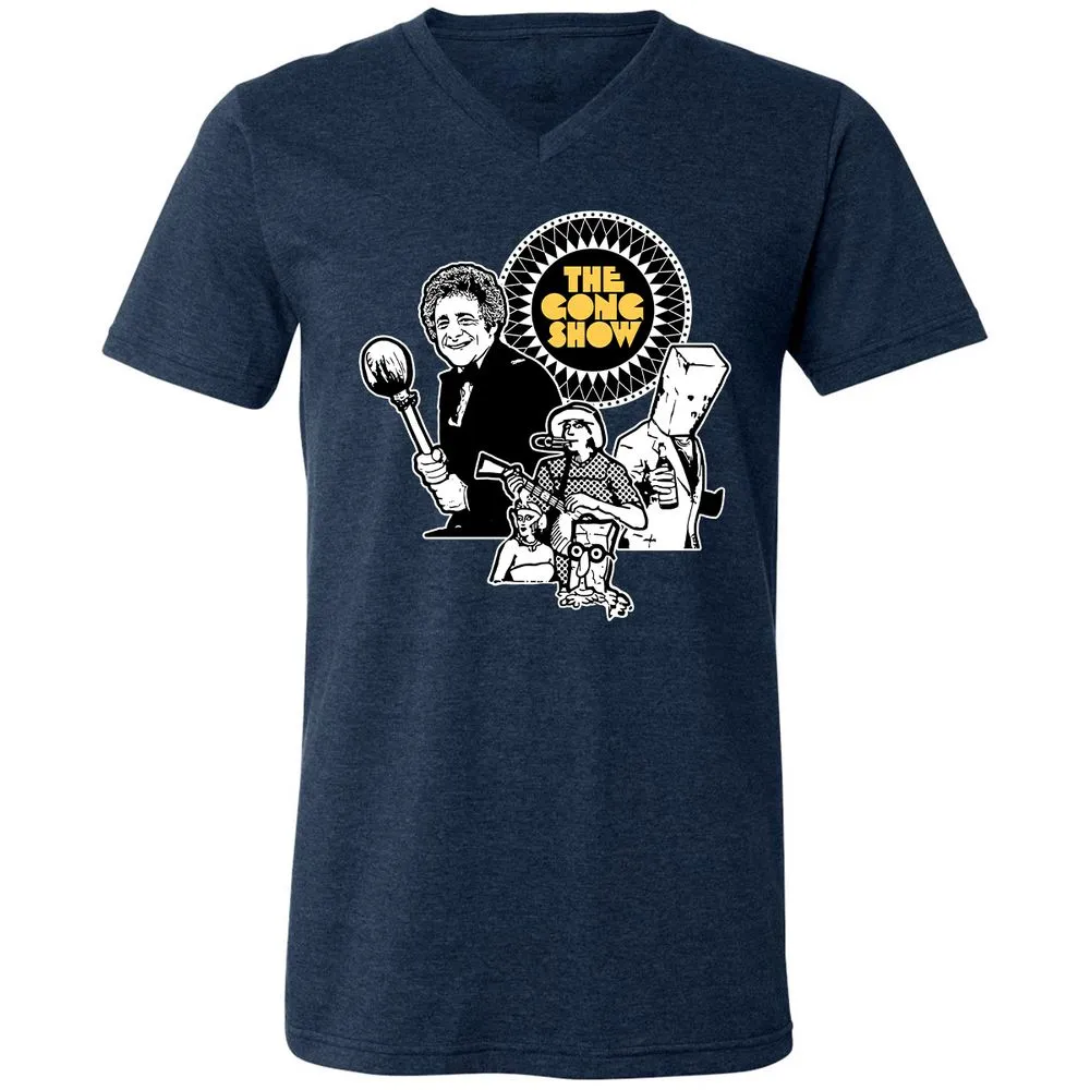 Unisex V-Neck T-Shirt - 5MAGVYSR - Heather Navy - 15