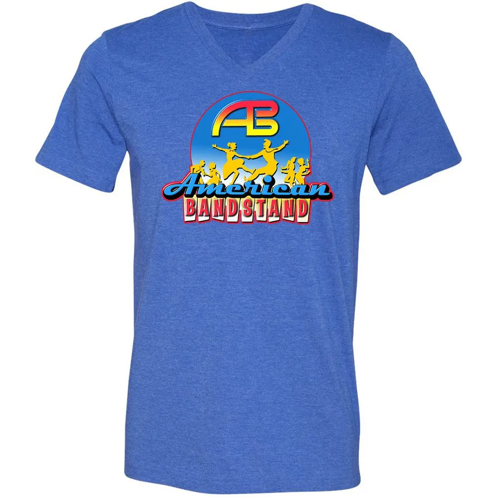 Unisex V-Neck T-Shirt - HS77C7DK - Heather True Royal - 14