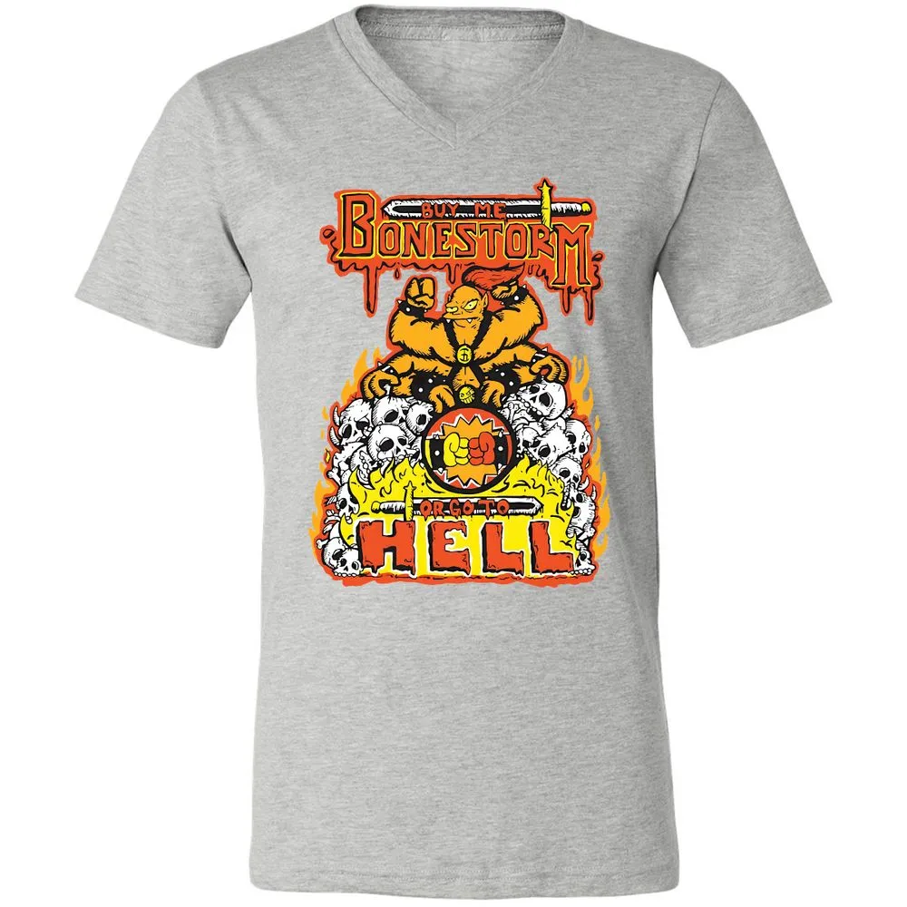 Unisex V-Neck T-Shirt - X4Y1QR2M - Athletic Heather - 7