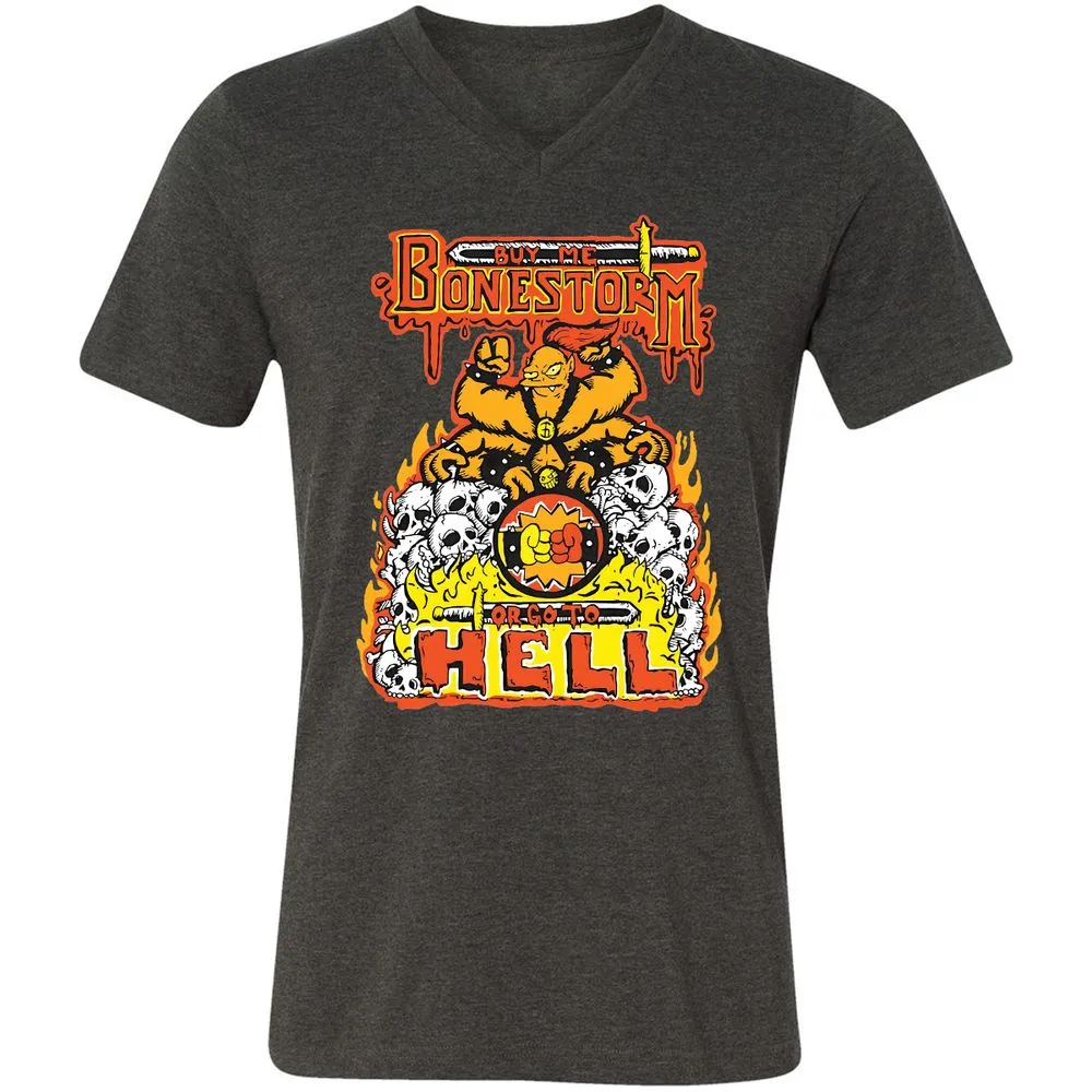 Unisex V-Neck T-Shirt - X4Y1QR2M - Dark Grey Heather - 8