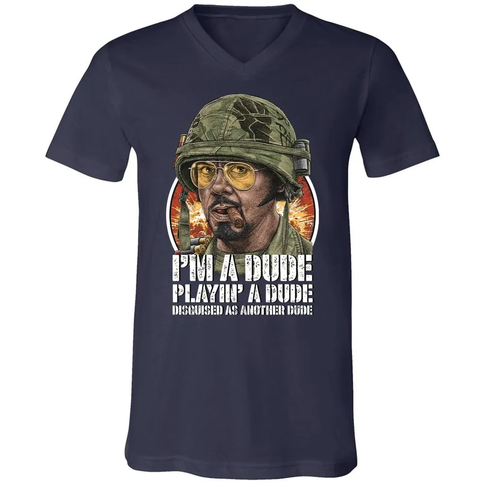 Unisex V-Neck T-Shirt - 8GGWFSLJ - Navy - 2