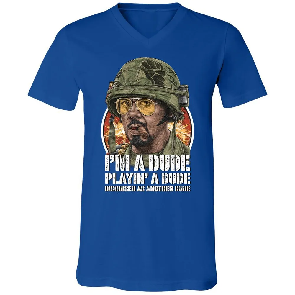 Unisex V-Neck T-Shirt - 8GGWFSLJ - True Royal - 4
