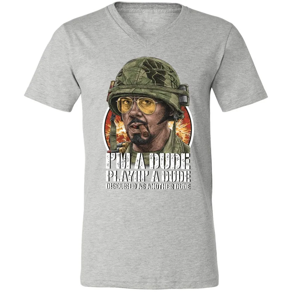 Unisex V-Neck T-Shirt - 8GGWFSLJ - Athletic Heather - 7