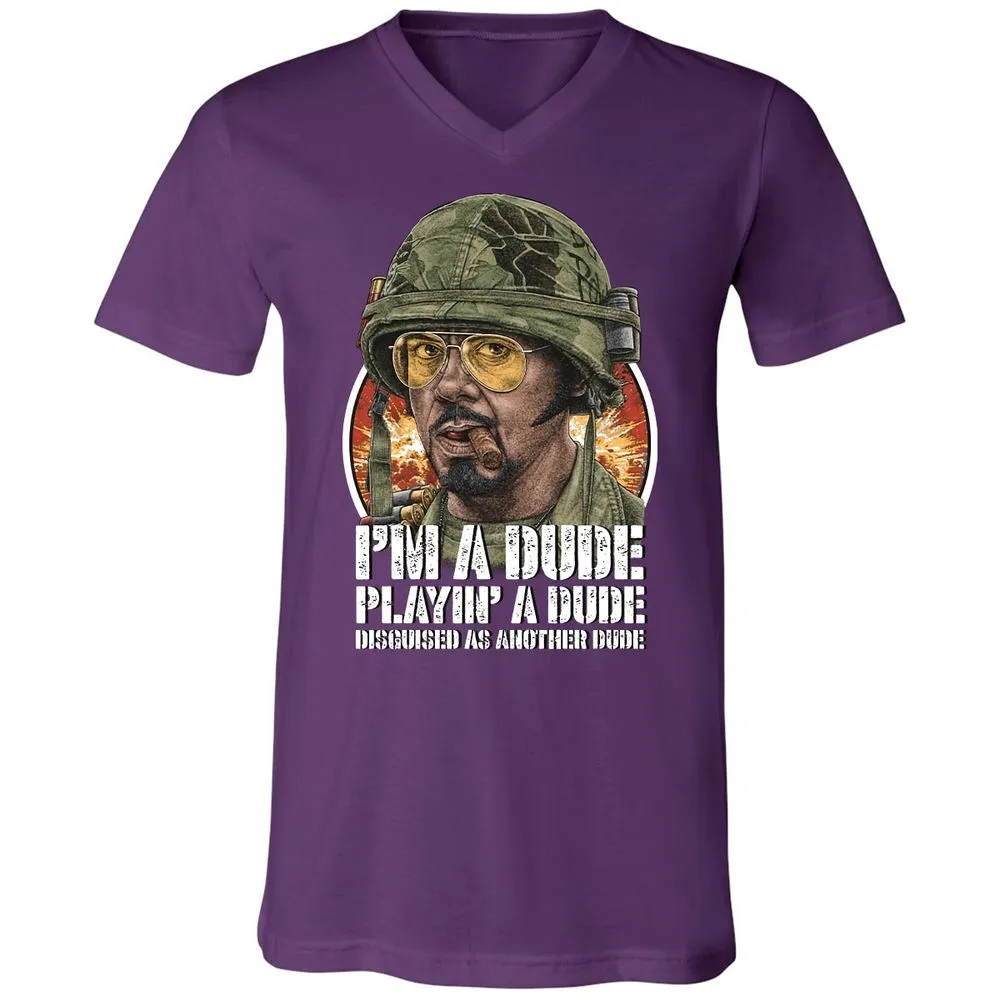 Unisex V-Neck T-Shirt - 8GGWFSLJ - Team Purple - 9
