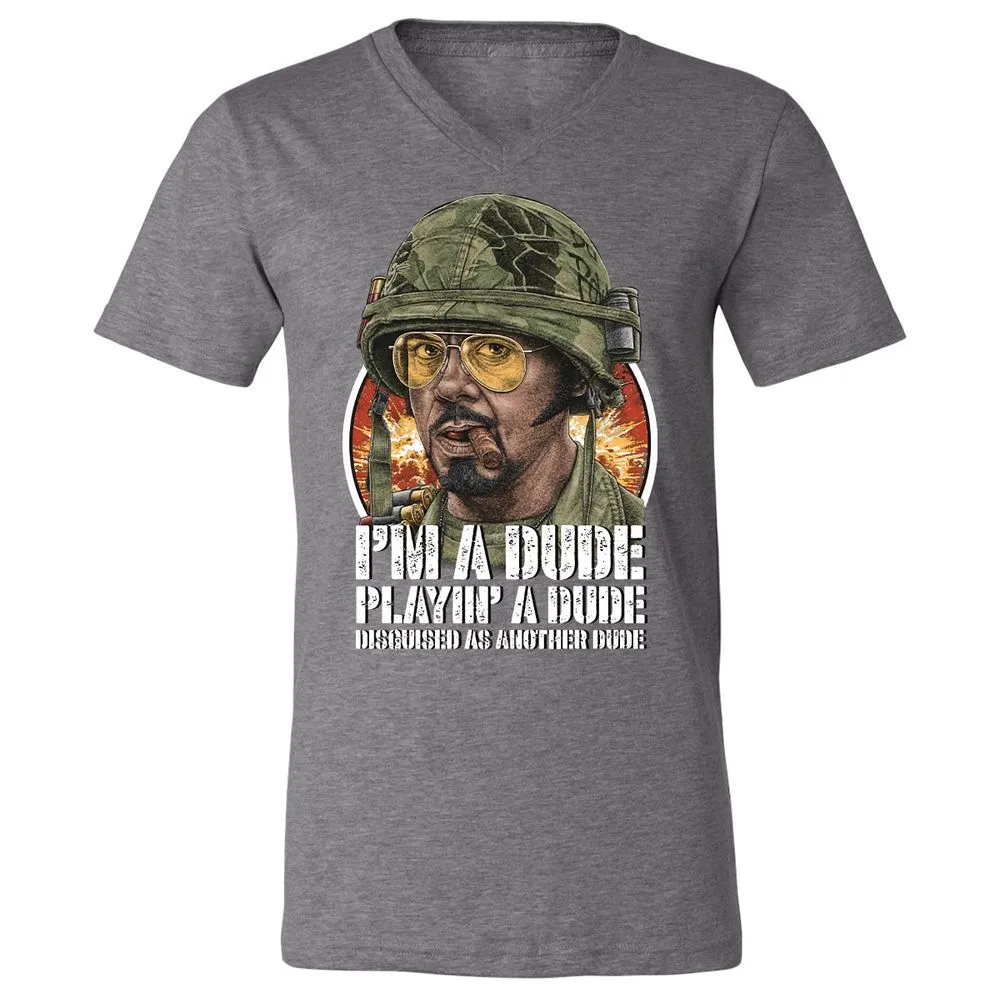 Unisex V-Neck T-Shirt - 8GGWFSLJ - Deep Heather - 13