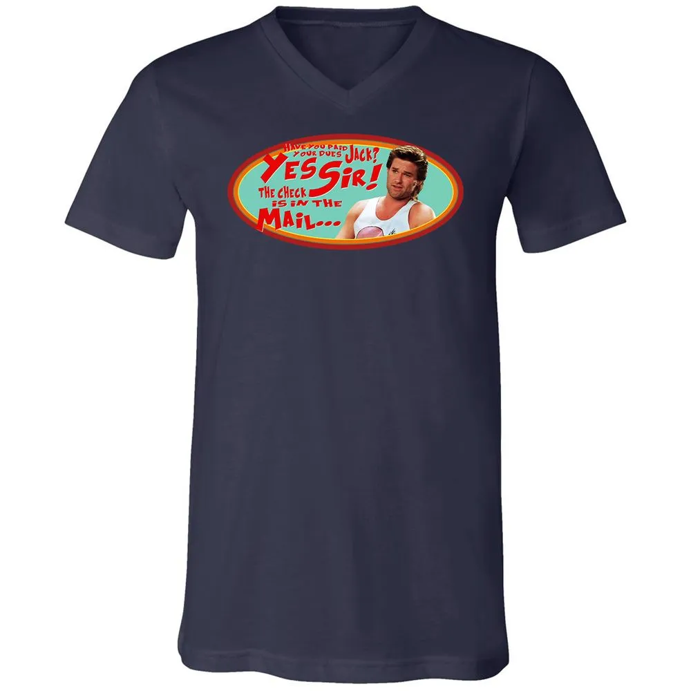 Unisex V-Neck T-Shirt - HZVFGSY8 - Navy - 2