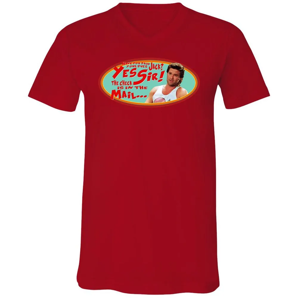 Unisex V-Neck T-Shirt - HZVFGSY8 - Red - 3