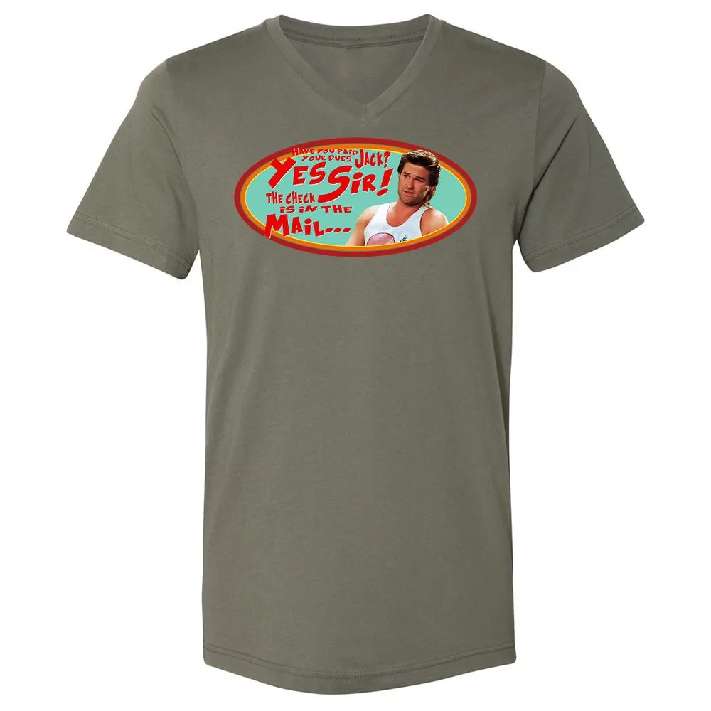 Unisex V-Neck T-Shirt - HZVFGSY8 - Military Green - 10