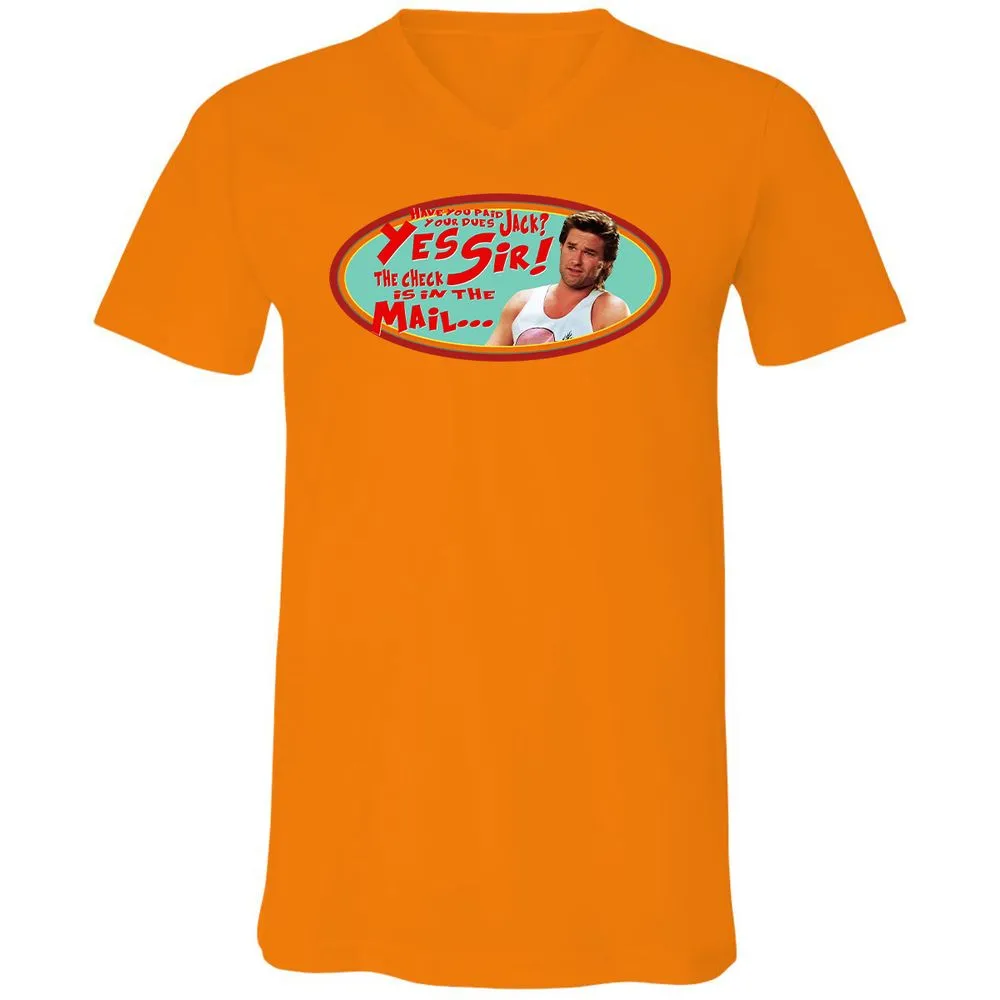 Unisex V-Neck T-Shirt - HZVFGSY8 - Orange - 11