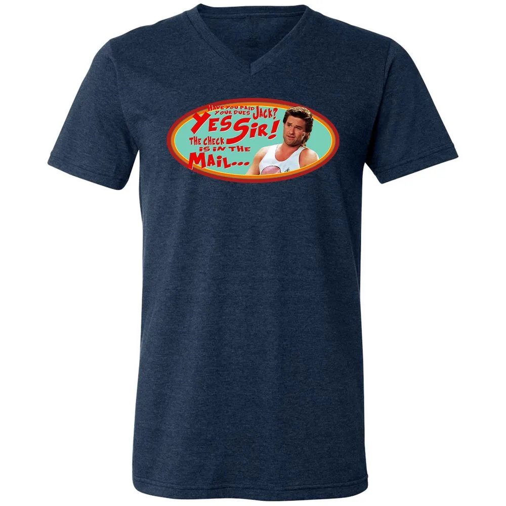 Unisex V-Neck T-Shirt - HZVFGSY8 - Heather Navy - 15