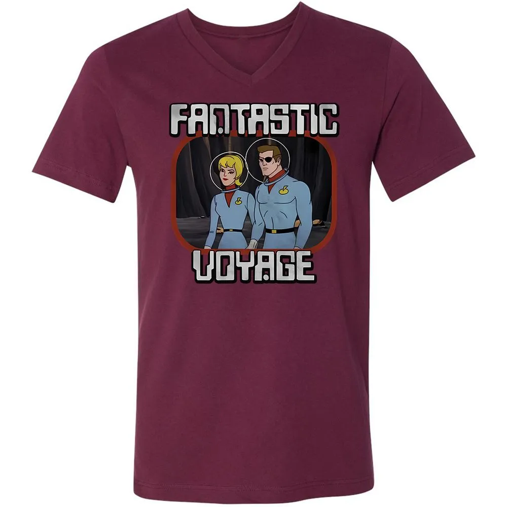 Unisex V-Neck T-Shirt - NTZK2V2J - Maroon - 6